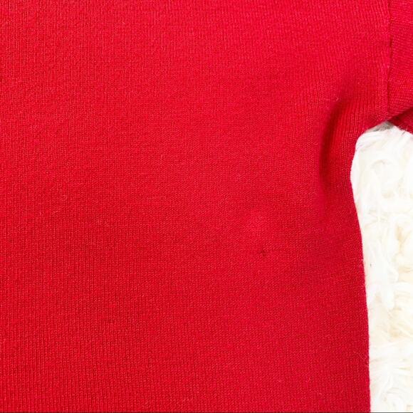 HILARY RADLEY for KATHERINE BARCLAY Red Sweater Short Dress Medium - Picture 10 of 11